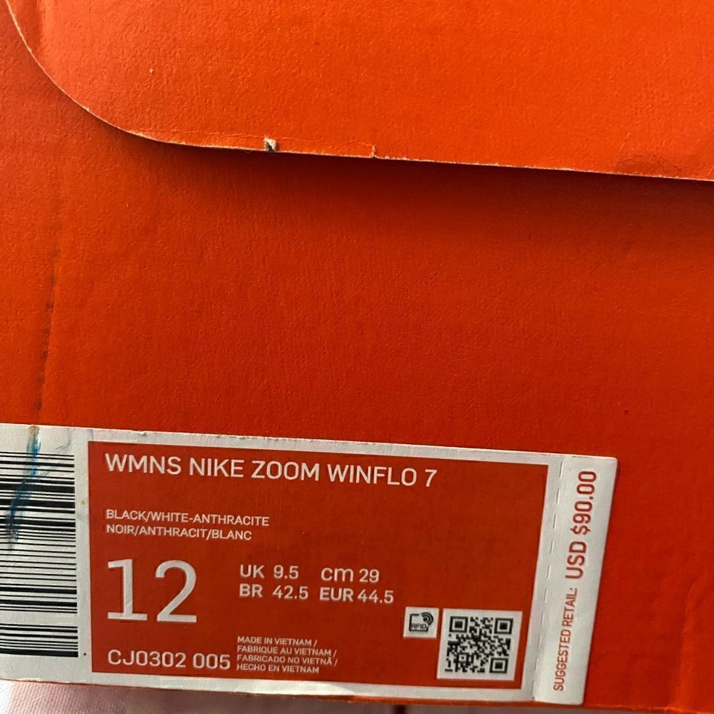 Nike Zoom Winflo 7 Running Shoes | Cj0302 | Black/White/Anthracite - Picture 10 of 10